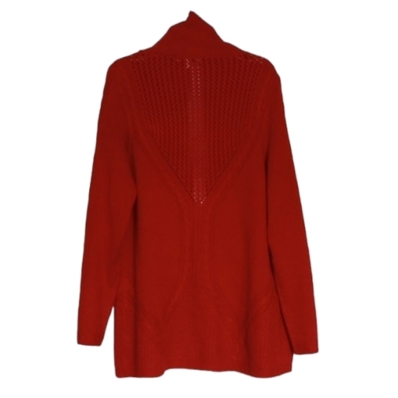Notations Womens Cardigan Sz L Red Knit Cozy Fall Warm Comfy Winter Holiday - Picture 4 of 6